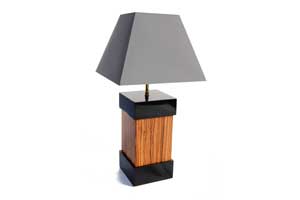 Lampe en placage zebrano